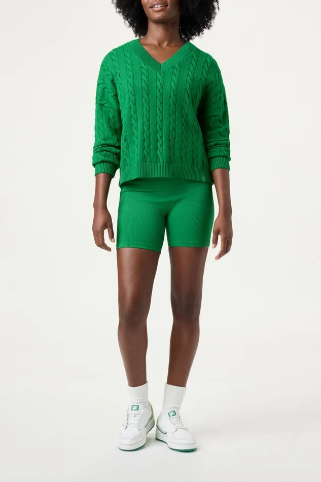 Women Tops and TShirts Fila Baseline Chunky VNeck Sweater 300 Amazon