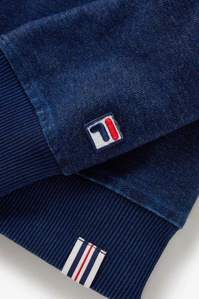Women Tops and TShirts Fila Denim Crew Neck Top 401 Indigo Blue