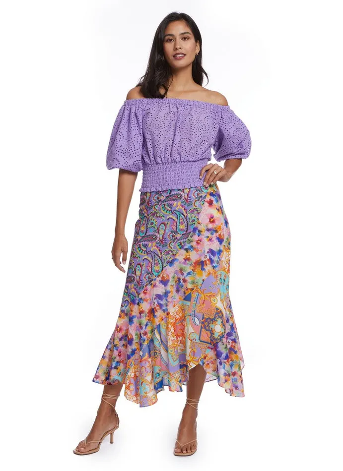 Women Tops Robert Graham ESME BLOUSE Lilac