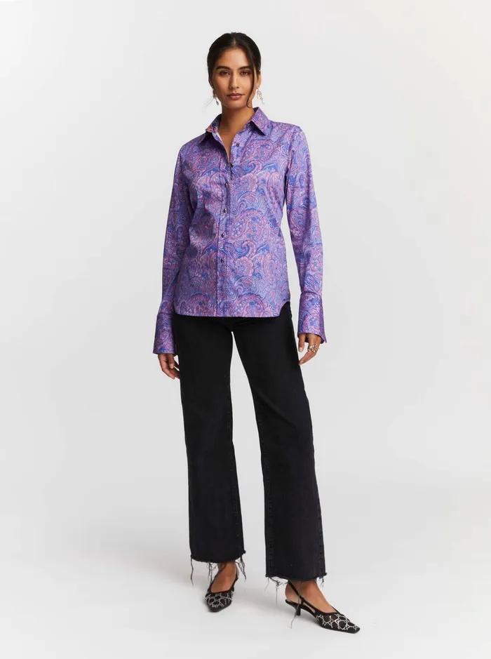 Women Tops Robert Graham PRISCILLA SHIRT Blue
