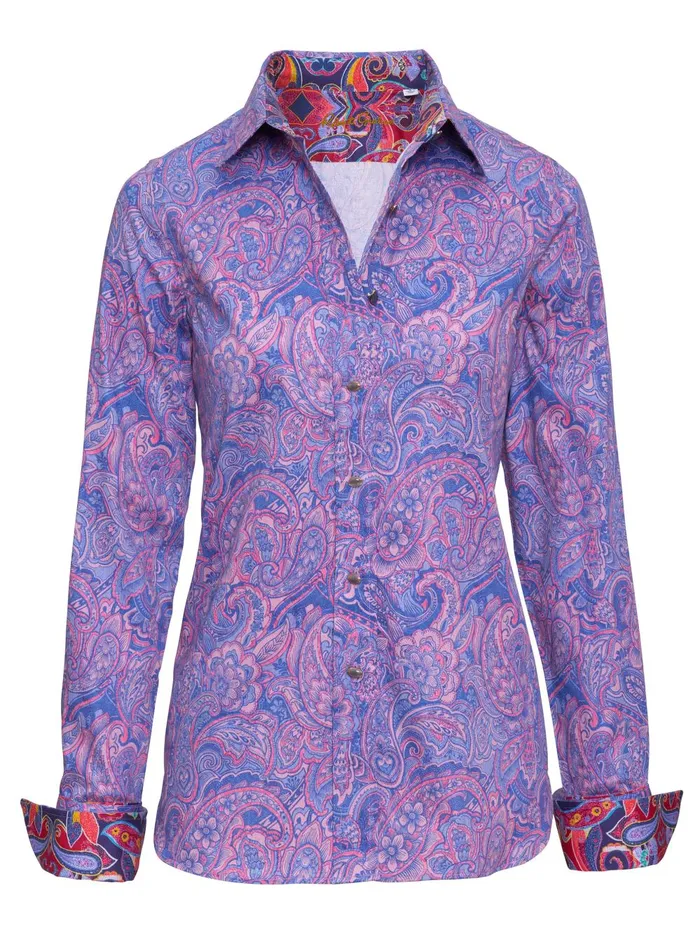 Women Tops Robert Graham PRISCILLA SHIRT Blue