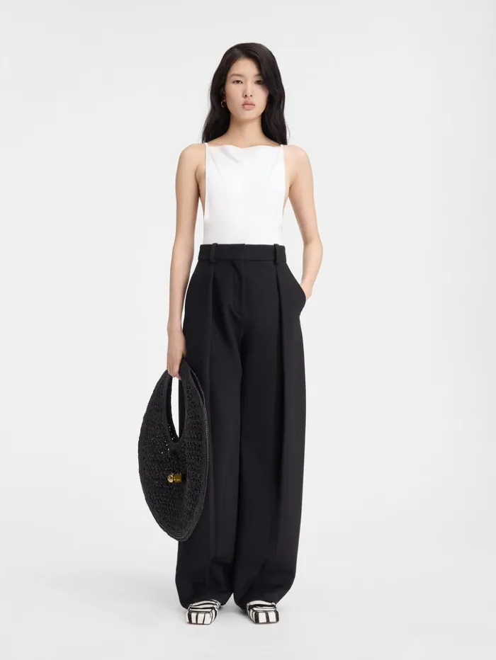 Women Trousers and Shorts JACQUEMUS The Paseo Pants Black