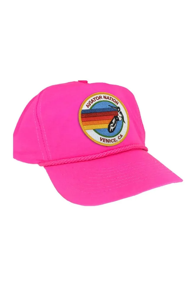 Women Trucker Hats Aviator Nation SIGNATURE VENICE VINTAGE NYLON TRUCKER HAT