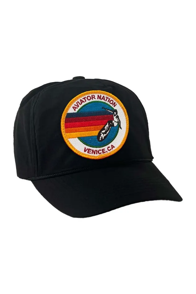Women Trucker Hats Aviator Nation SIGNATURE VENICE VINTAGE NYLON TRUCKER HAT Women Trucker Hats Aviator Nation SIGNATURE VENICE VINTAGE NYLON TRUCKER HAT
