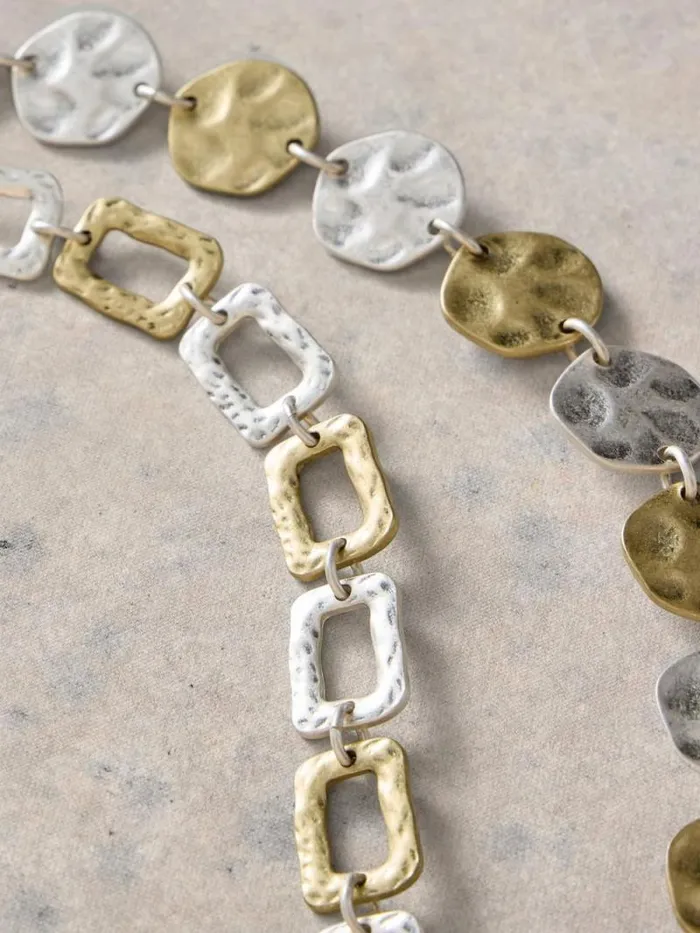 Women VERONICA STATION NECKLACE Mixed Metallic White Stuff Jewellery