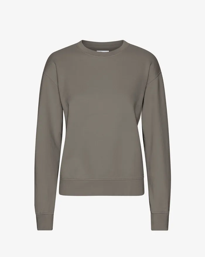 Women Women Classic Organic Crew 8211 Misty Brown Crewneck Sweatshirts Colorfulstandard