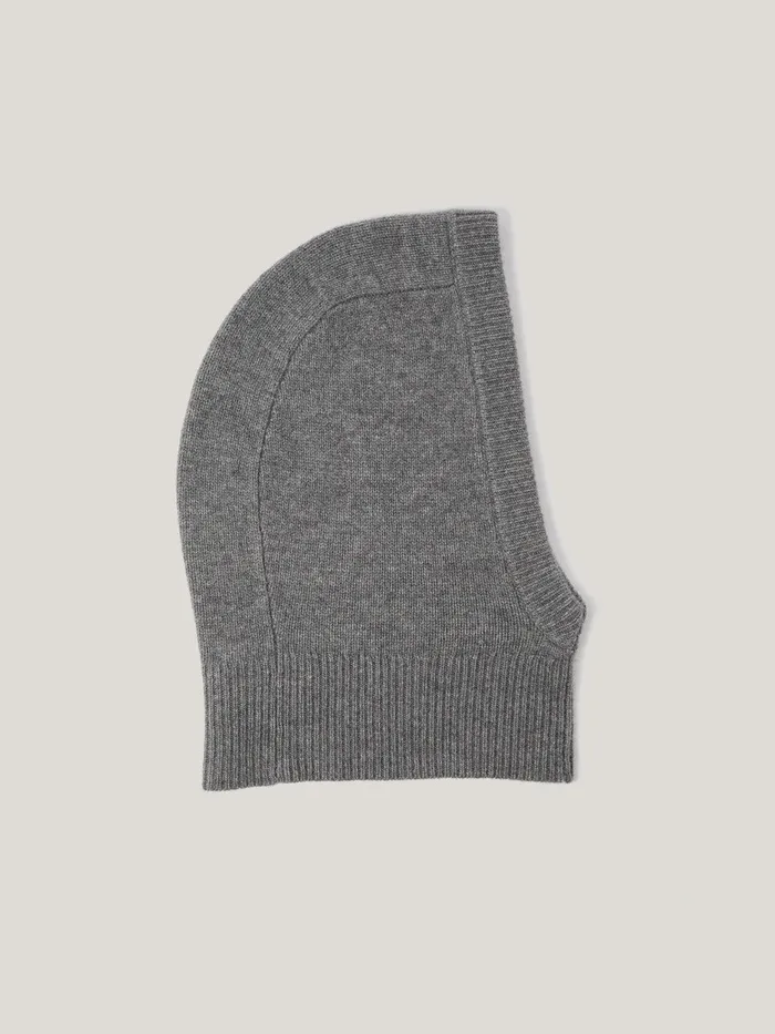 Women Wool Cashmere Blend Hooded Snood Grey Jigsaw Knitwear and Cashmere