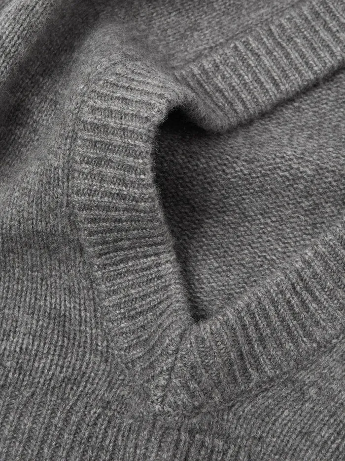 Women Wool Cashmere Blend Hooded Snood Grey Jigsaw Knitwear and Cashmere