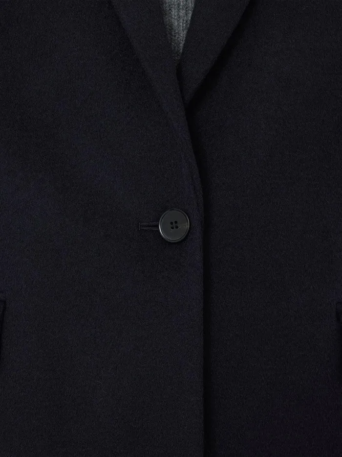 Women Wool Relaxed City Coat Navy Jigsaw Coats and Jackets
