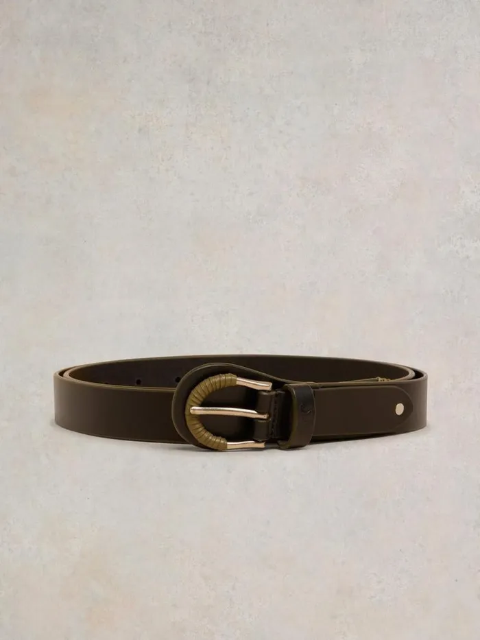 Women Wrap Around Belt Pure Black White Stuff Belts
