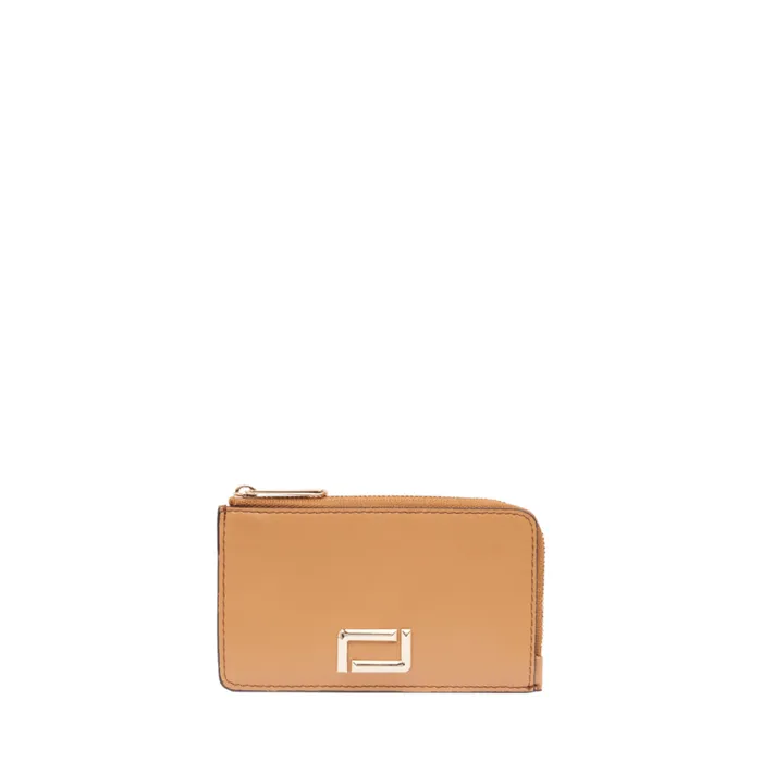 Zip Card Holder Camel Women Lancel Card Holder